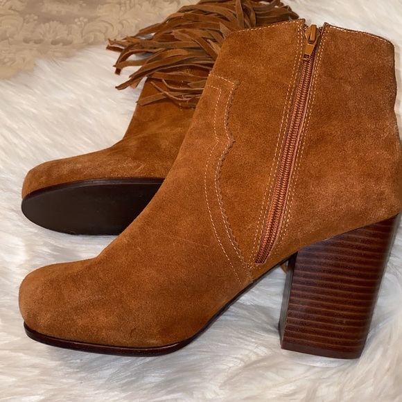 Jeffery Campbell Prance Brown Suede Fringe Boots Size 11 - Picture 9 of 15